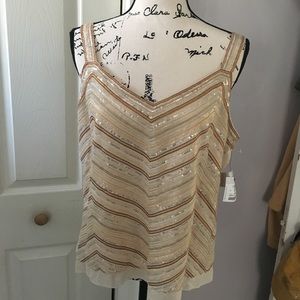 Liz Claiborne Sz L sequin top NWT